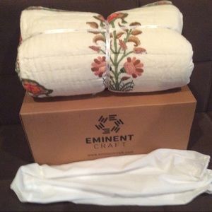 Handmade organic quilt blanket throw Twin NWT